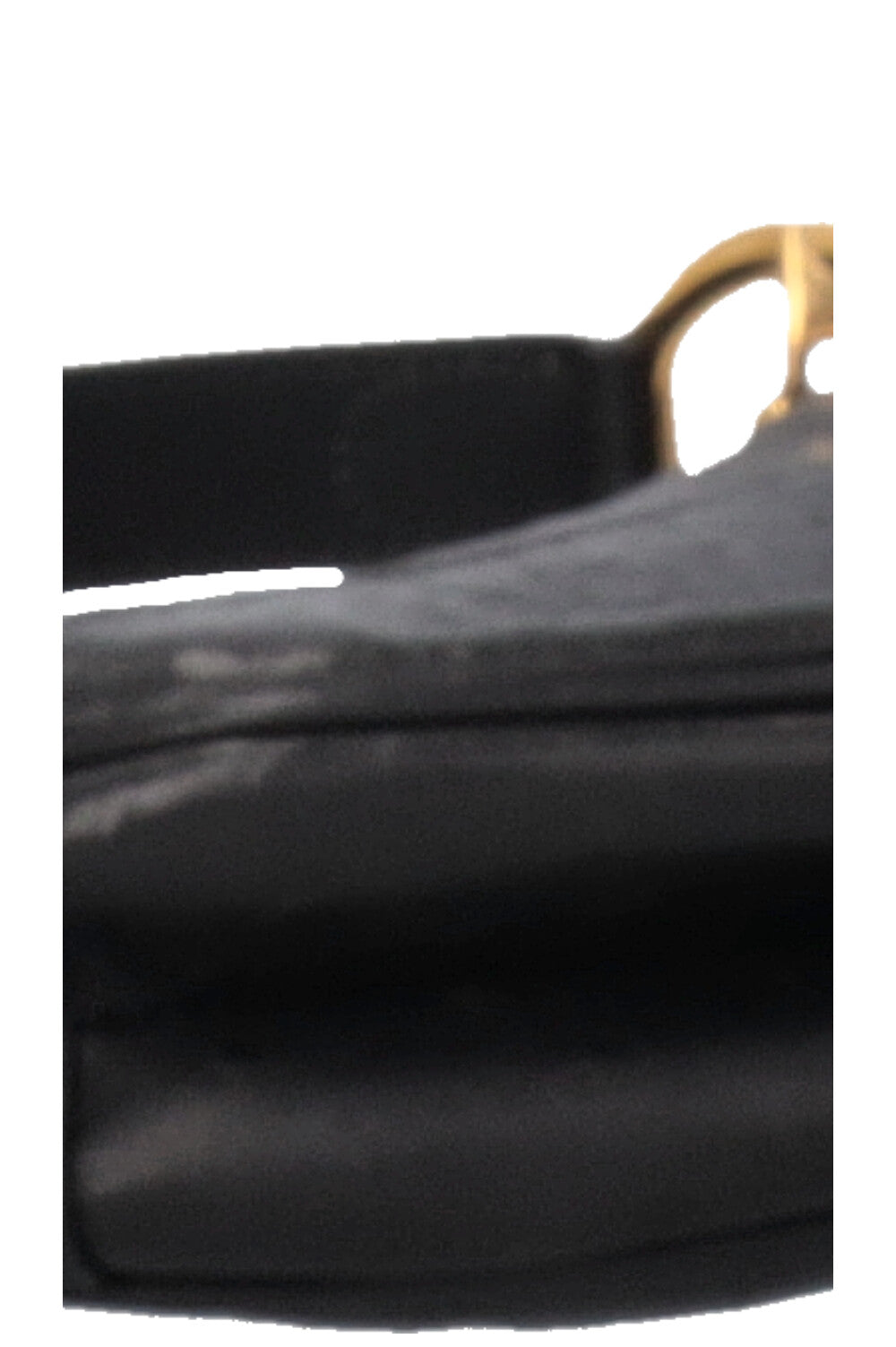 CHRISTIAN DIOR Vintage Saddle Bag Ostrich Black