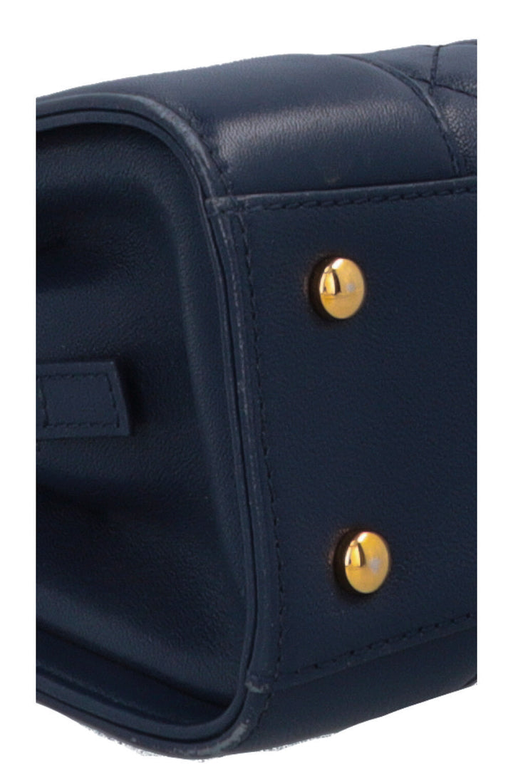 CHANEL Small Mademoiselle CC Quilted Tote Bag Navy