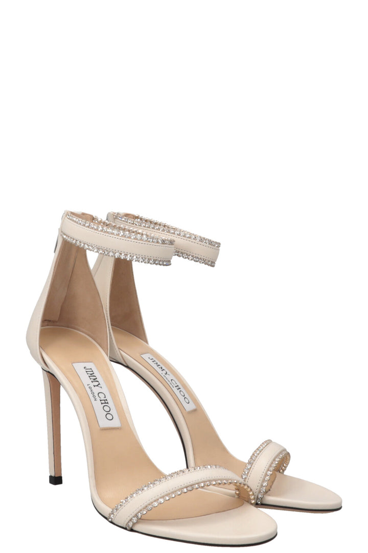 JIMMY CHOO Dochas 100 Sandals White