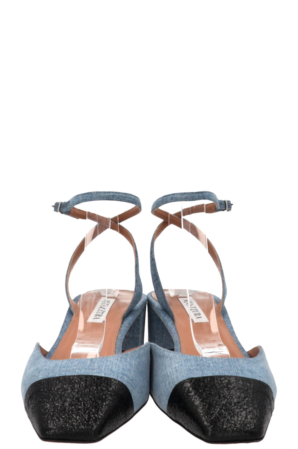 AQUAZZURA French Flirt 35 Heels Denim Black