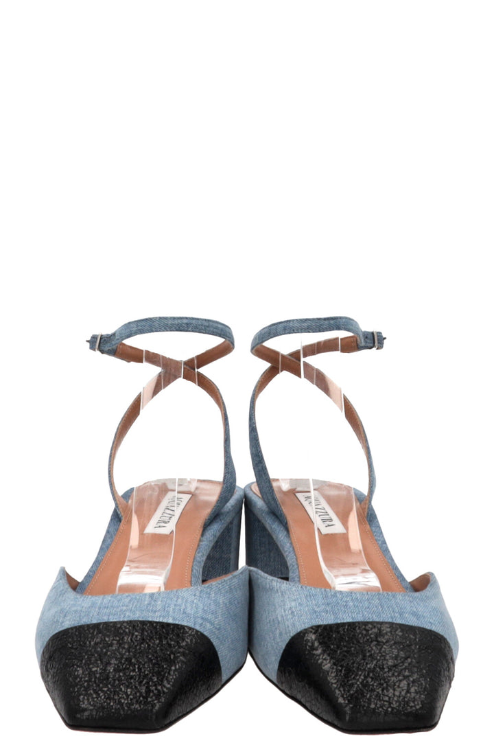 AQUAZZURA French Flirt 35 Heels Denim Black
