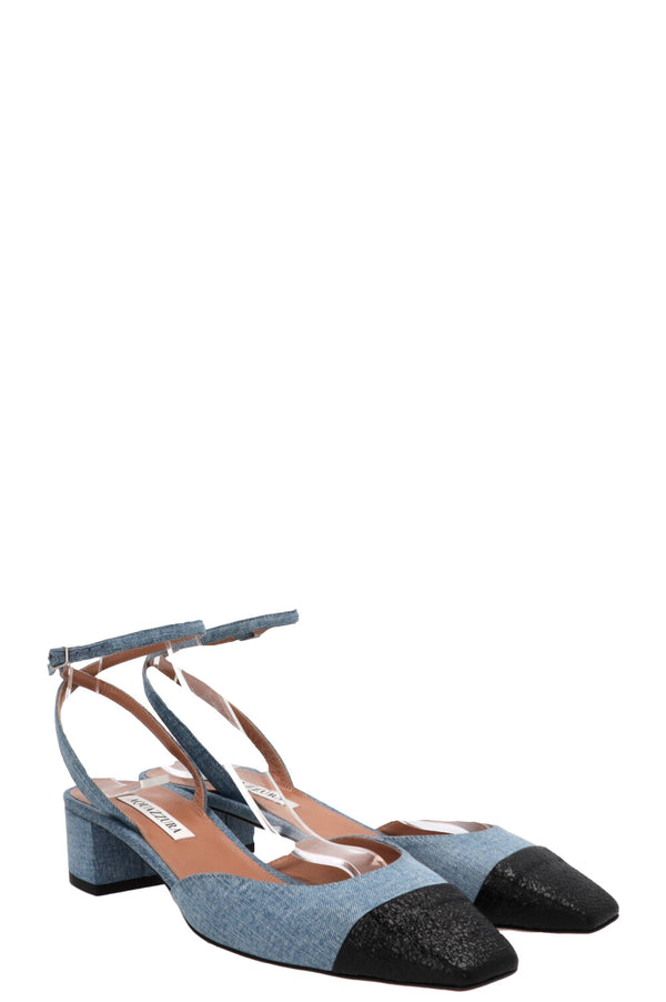 AQUAZZURA French Flirt 35 Heels Denim Black