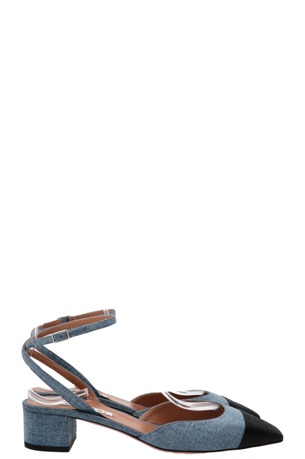 AQUAZZURA French Flirt 35 Heels Denim Black