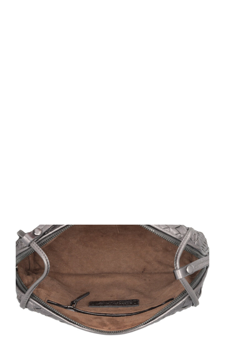 BOTTEGA VENETA Nodini Crossbody Bag Silver Metallic