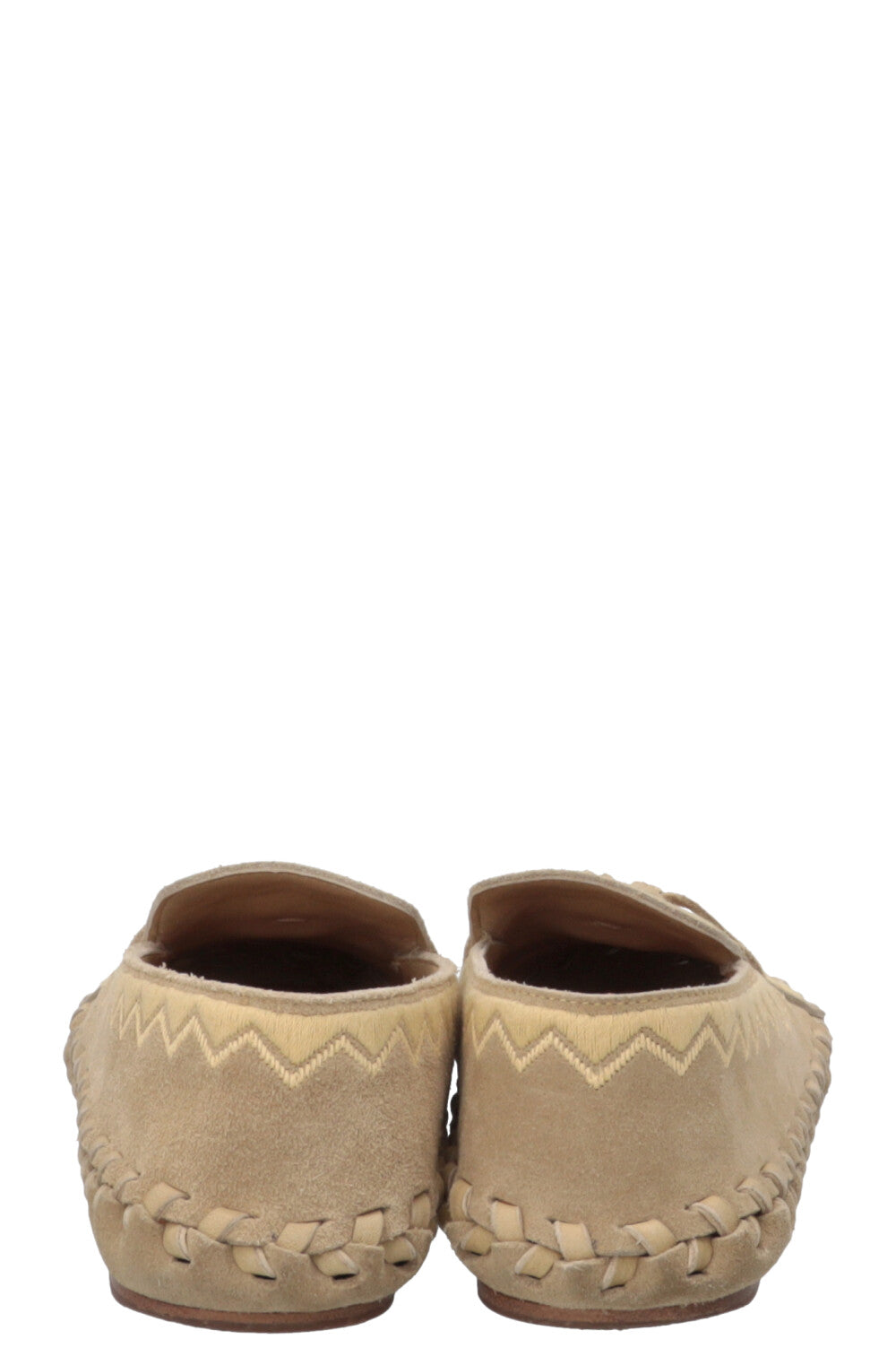 CELINE Tassel Moccasins Suede Grey