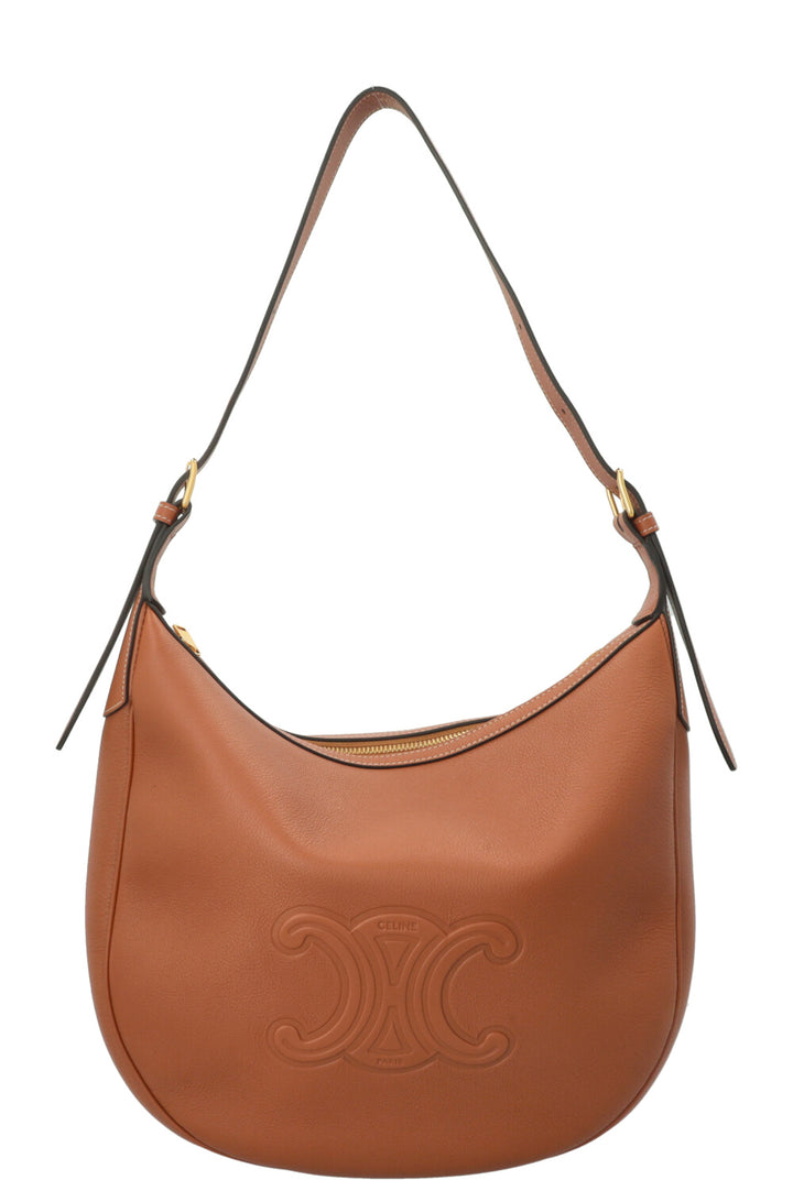 CELINE Medium Heloise Shoulder Bag Cognac