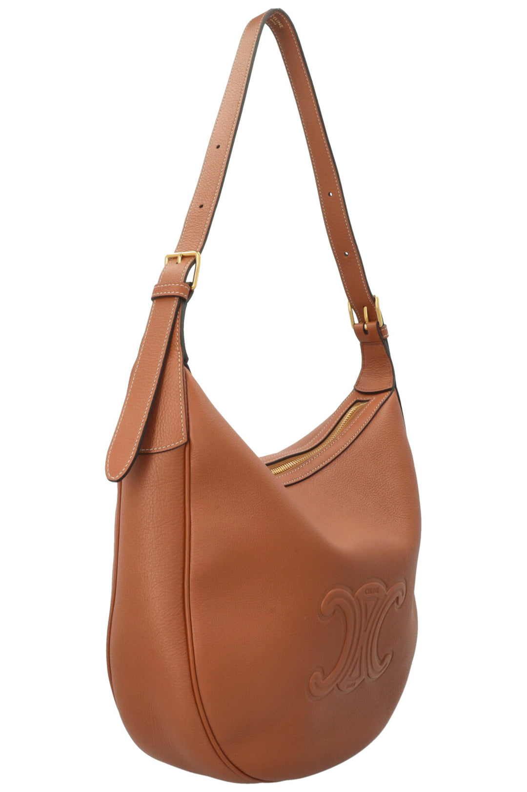 CELINE Medium Heloise Shoulder Bag Cognac