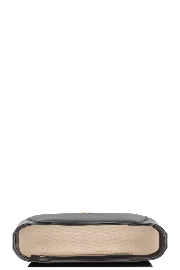 GUCCI Logo Crossbody Bag Leather Black