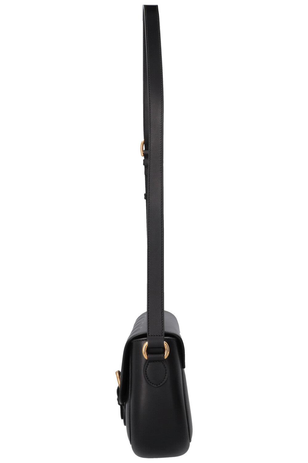 GUCCI Logo Crossbody Bag Leather Black