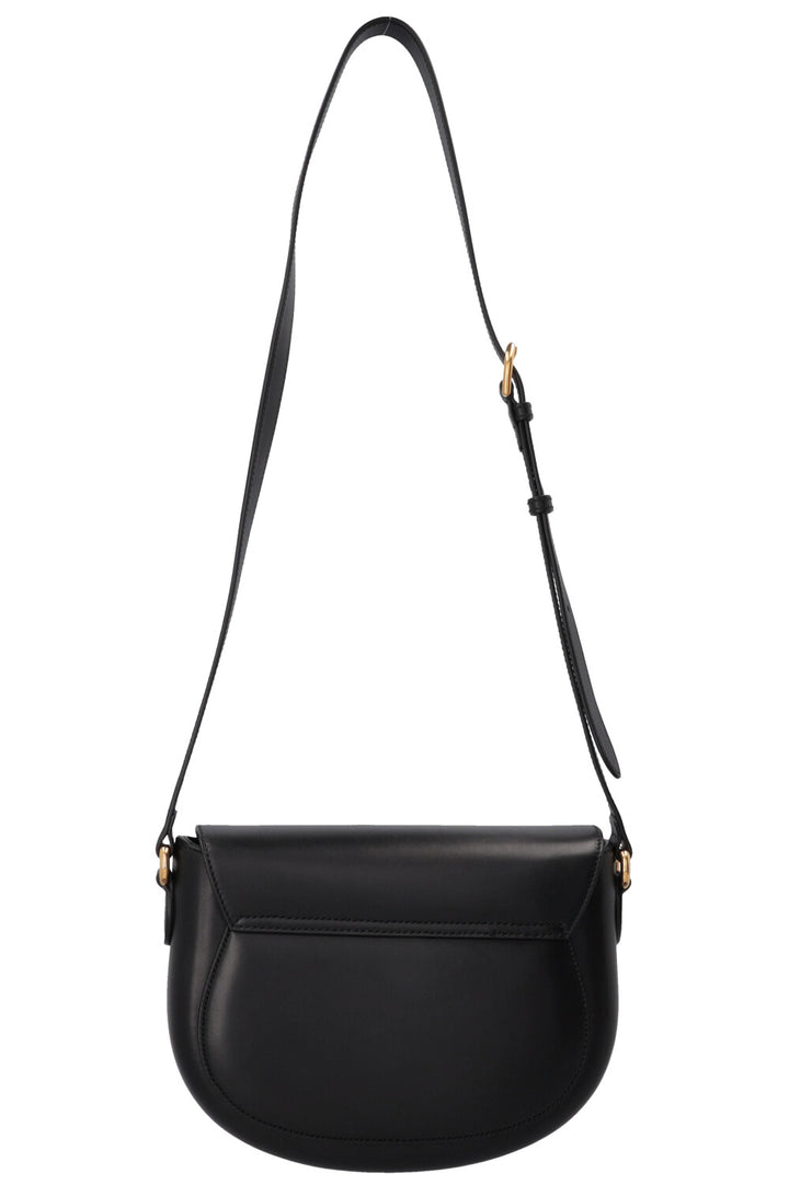 GUCCI Logo Crossbody Bag Leather Black