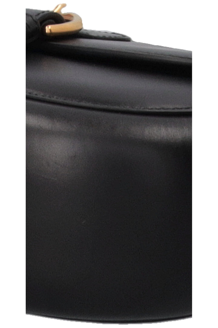 GUCCI Logo Crossbody Bag Leather Black