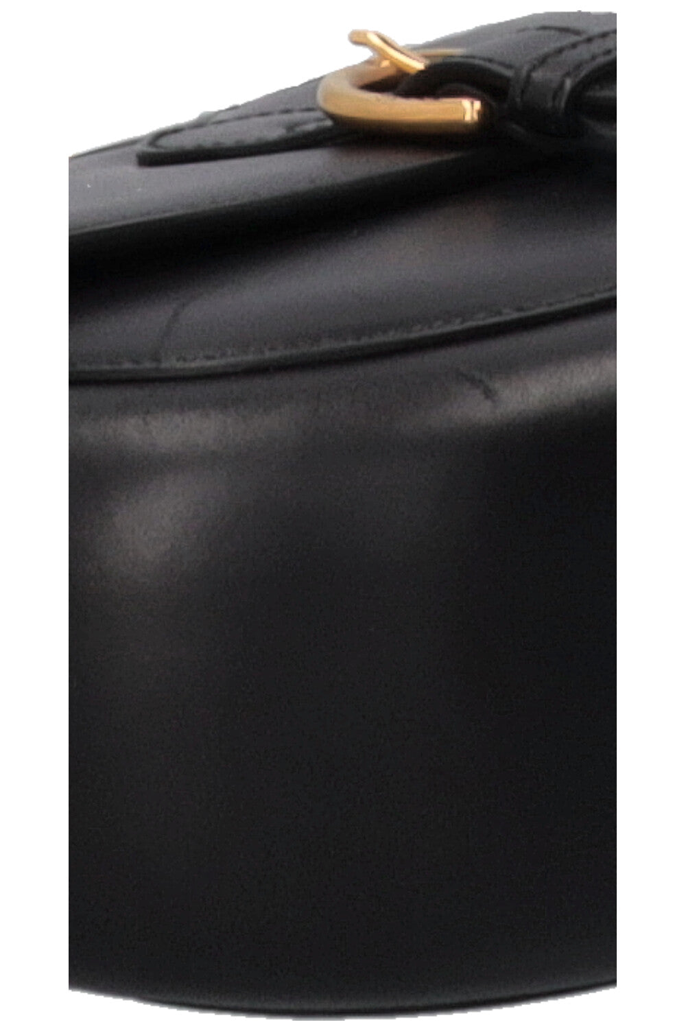 GUCCI Logo Crossbody Bag Leather Black