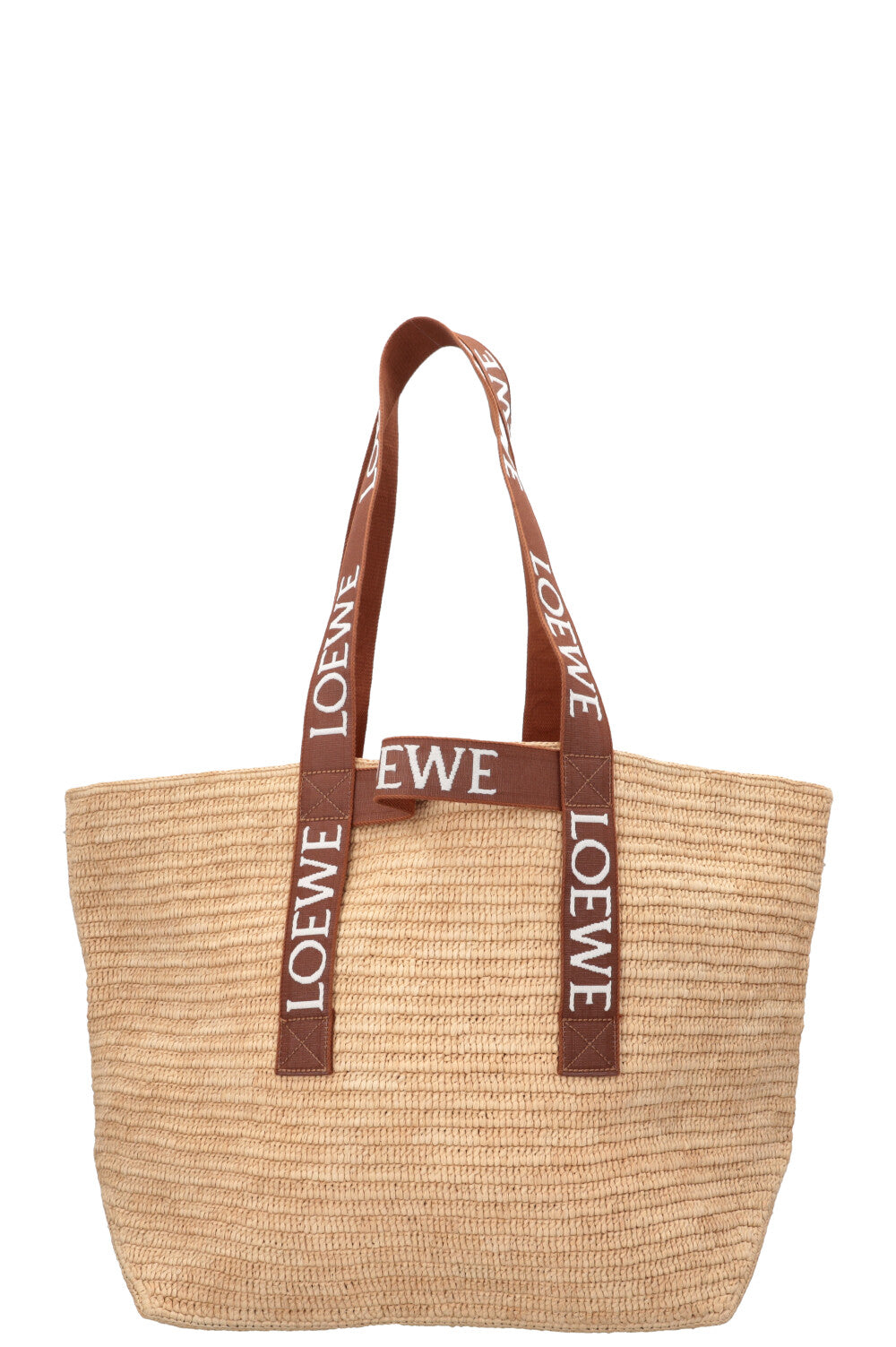 LOEWE Fold Shopper en raphia beige