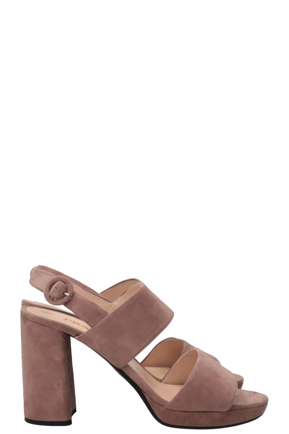 PRADA Escarpins à Talons Épais Daim Lilas