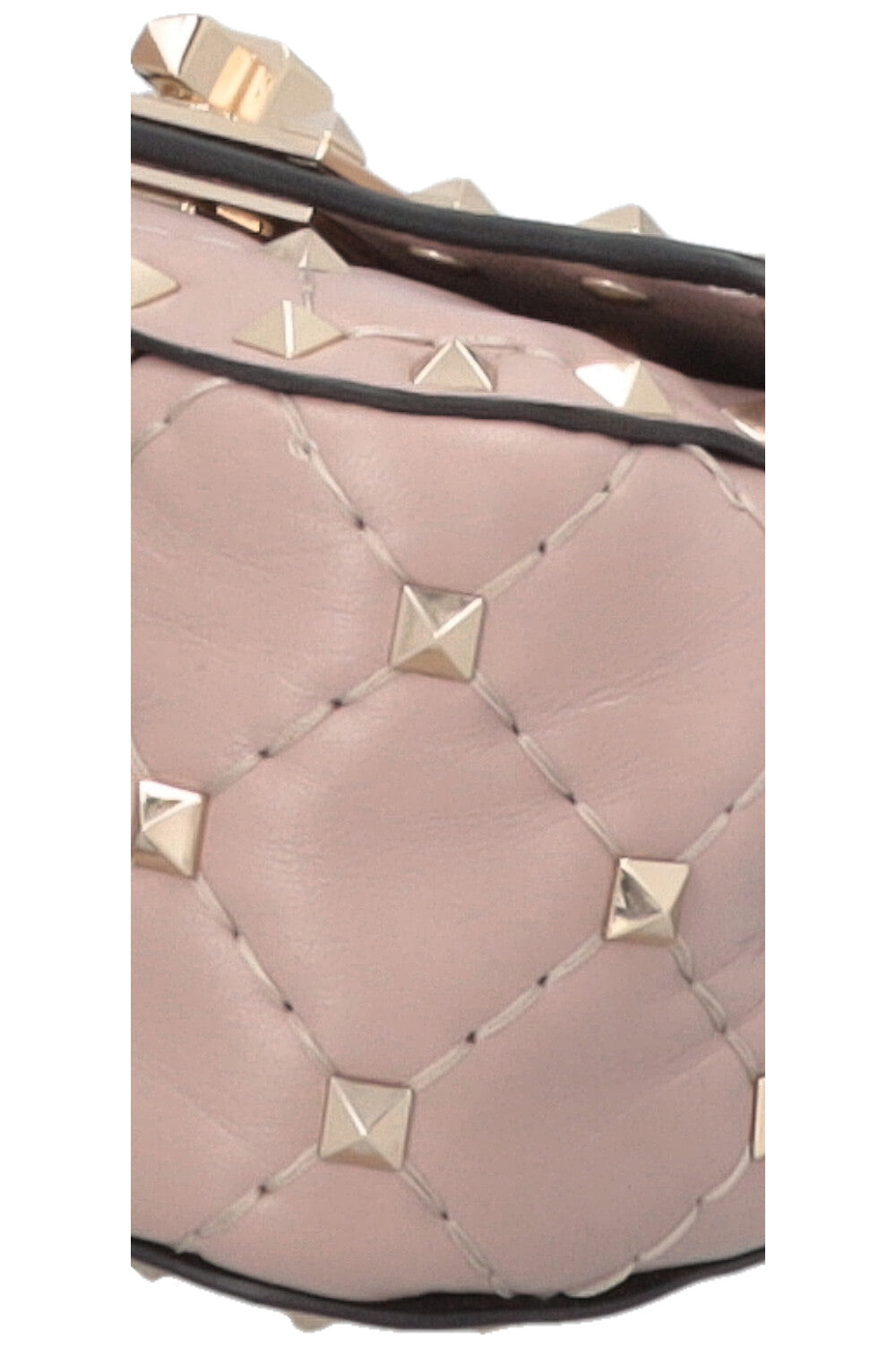 Sac bandoulière VALENTINO Rockstud Spike Micro à poignée supérieure, couleur nude