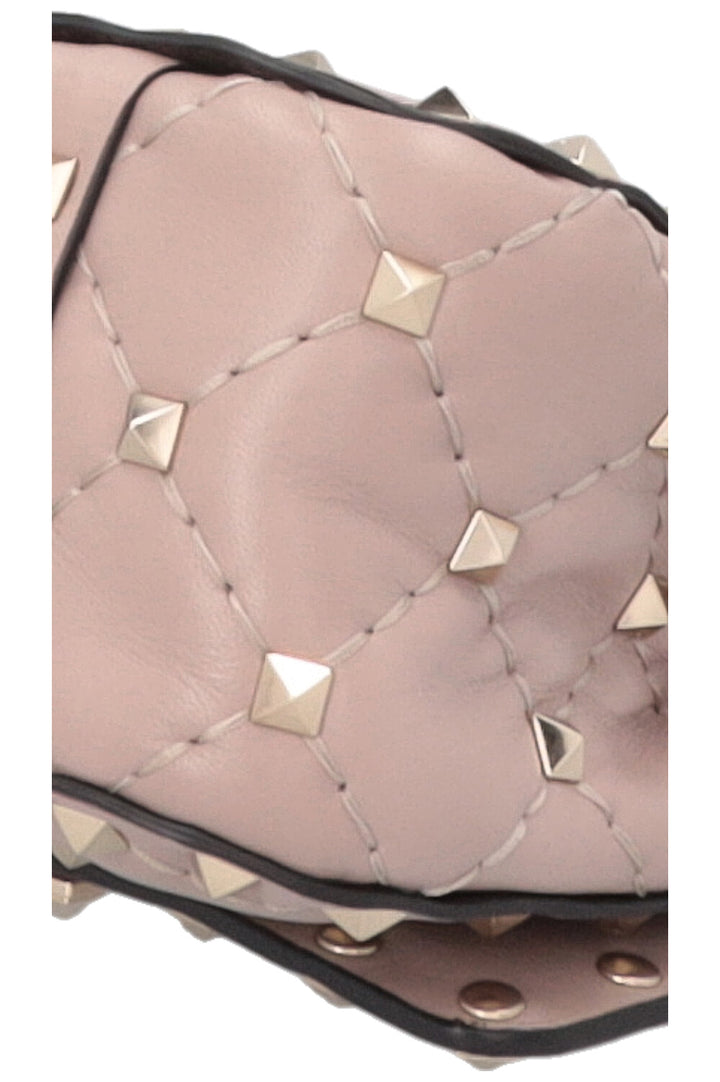 Sac bandoulière VALENTINO Rockstud Spike Micro à poignée supérieure, couleur nude
