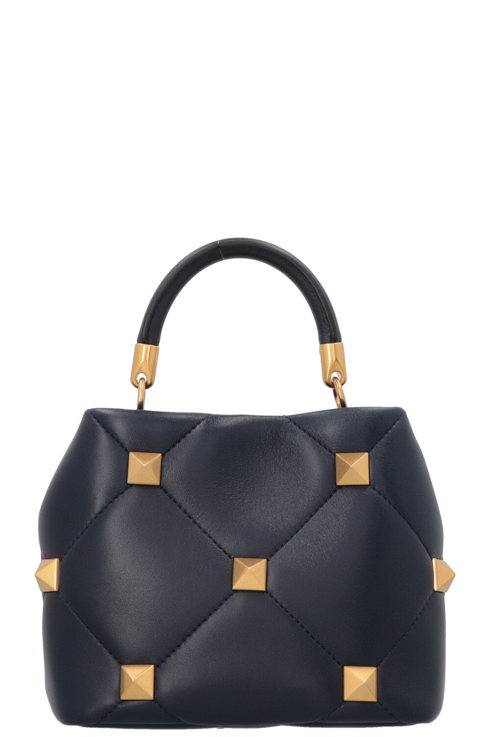 VALENTINO Roman Stud The Handle Bag Small Navy