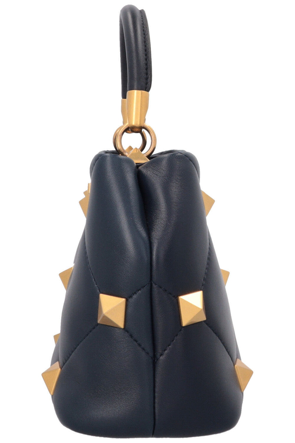 VALENTINO Roman Stud The Handle Bag Small Navy