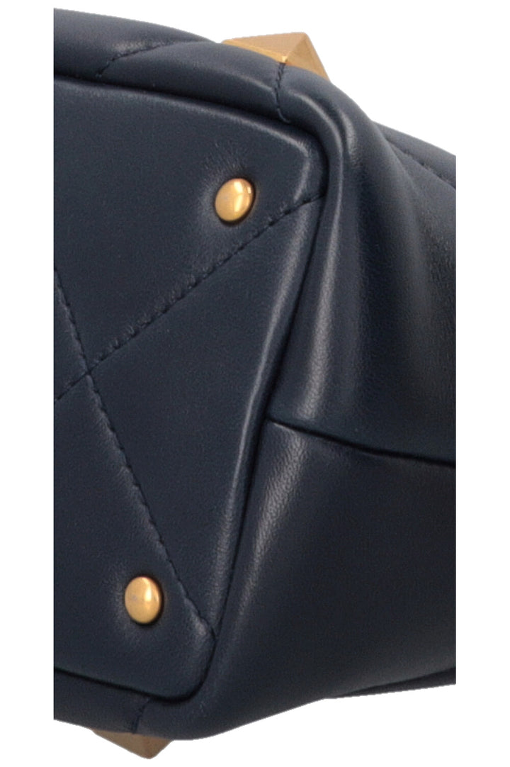VALENTINO Roman Stud The Handle Bag Small Navy