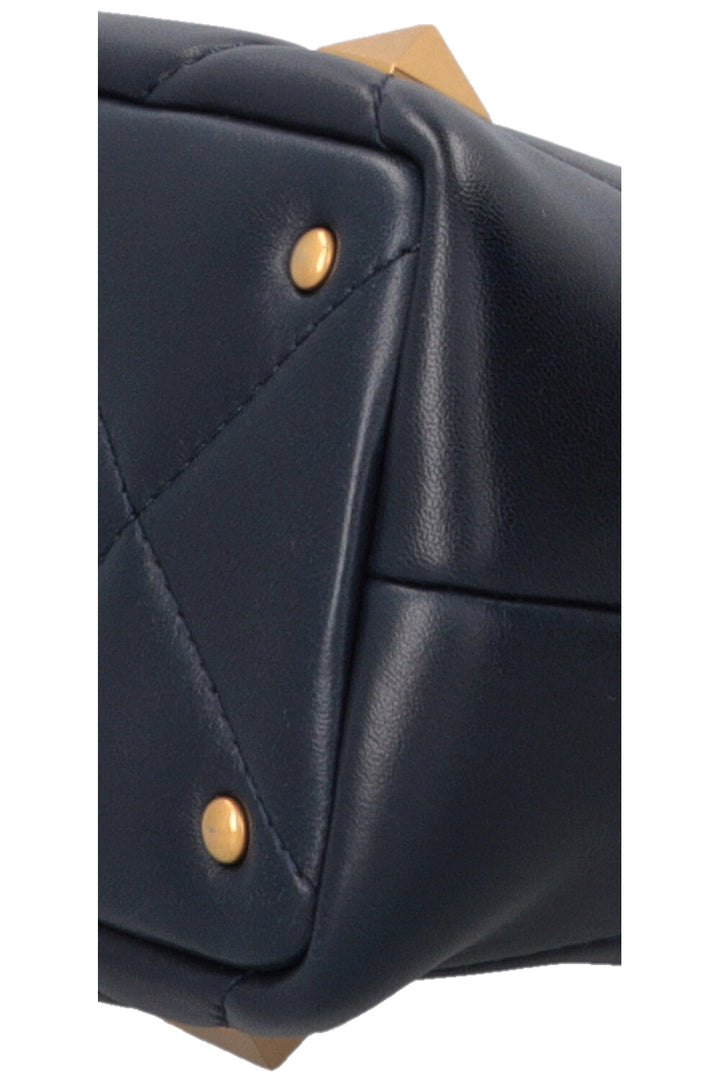 VALENTINO Roman Stud The Handle Bag Small Navy