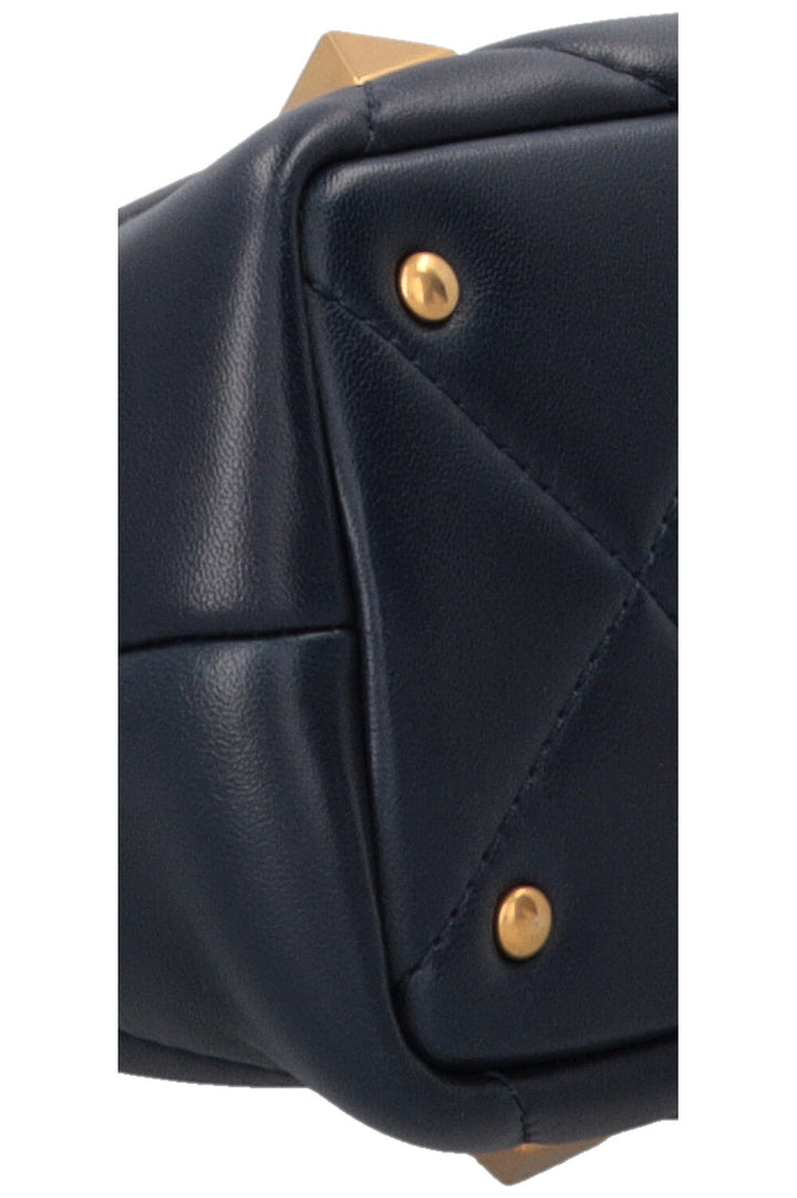 VALENTINO Roman Stud The Handle Bag Small Navy