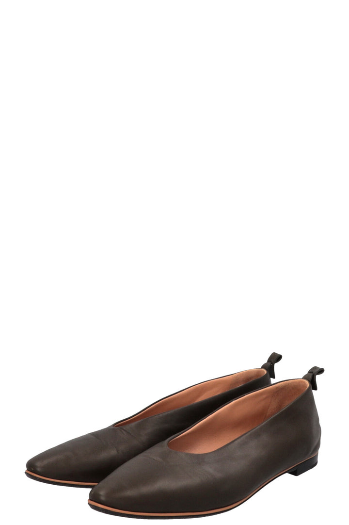BOTTEGA VENETA Almond Ballet Flats Khaki