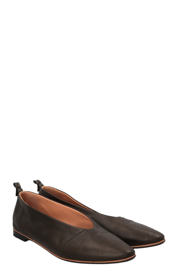 BOTTEGA VENETA Almond Ballet Flats Khaki