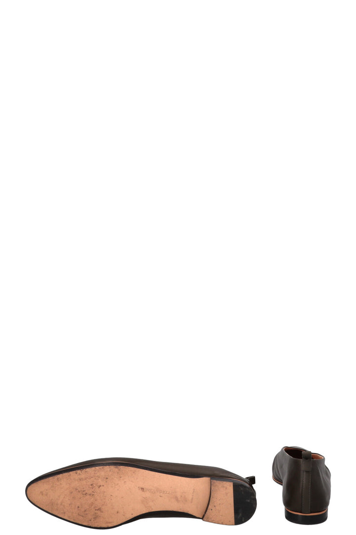 BOTTEGA VENETA Almond Ballet Flats Khaki