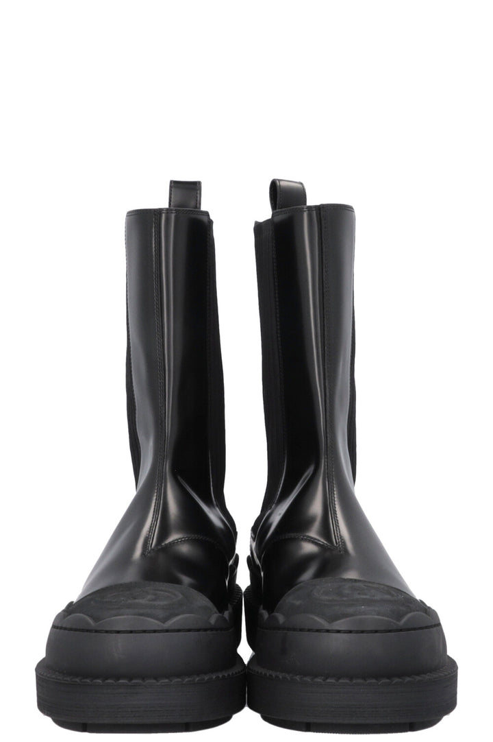 GUCCI Interlocking G Ankle Sock Boots Black