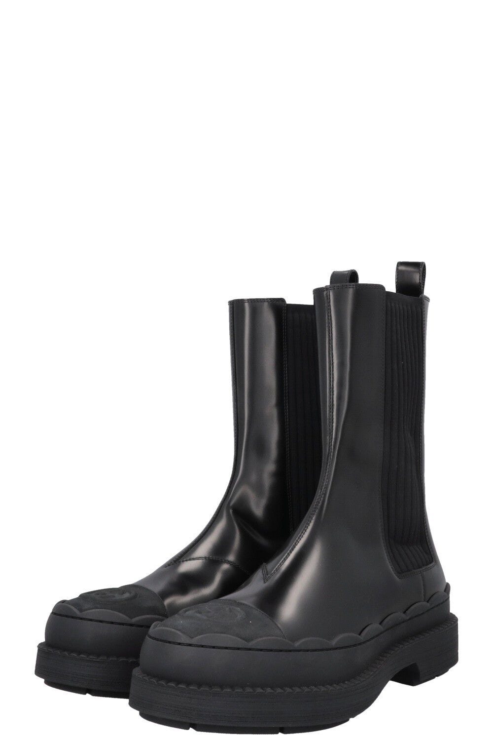 GUCCI Interlocking G Ankle Sock Boots Black