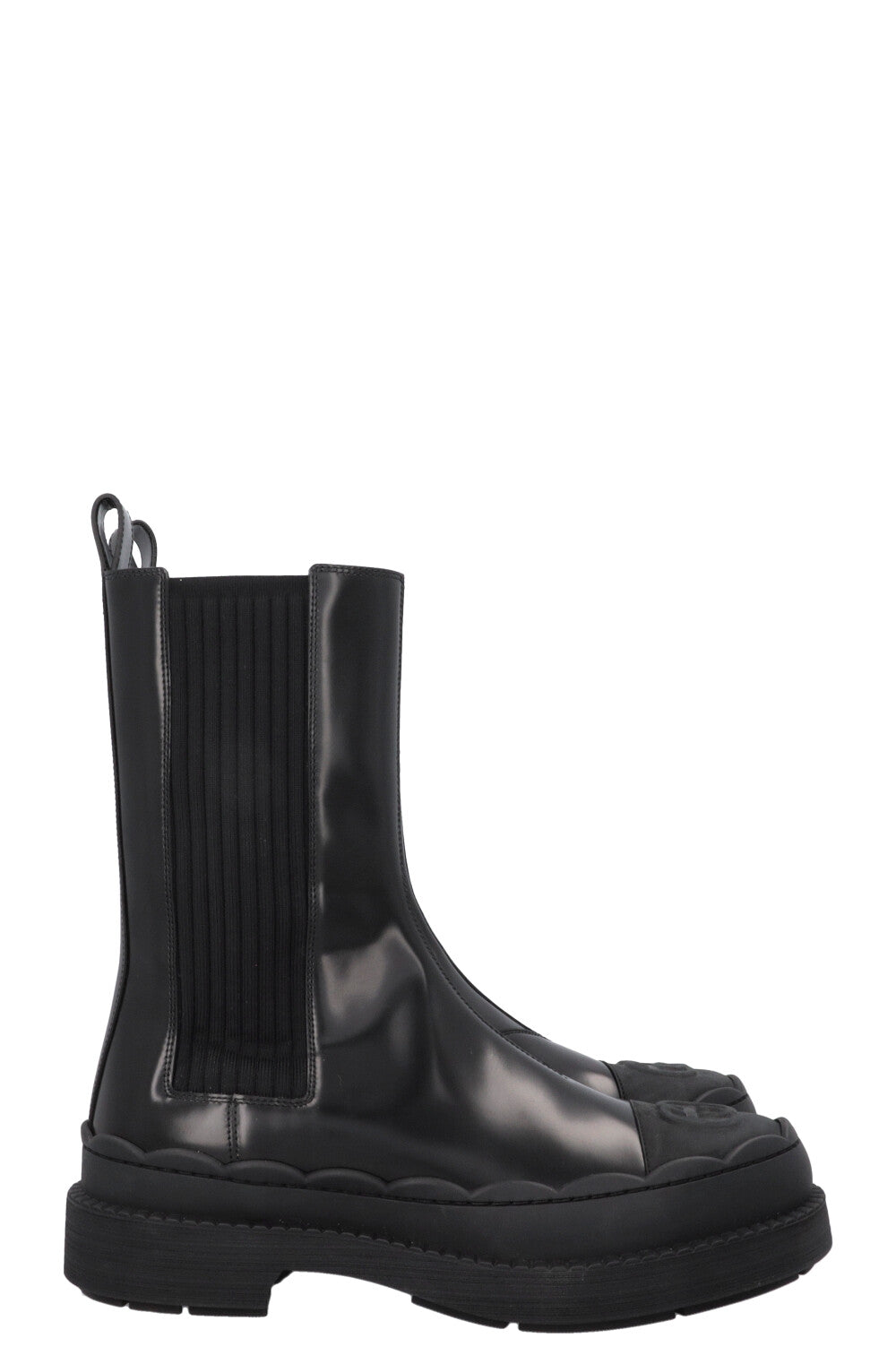 GUCCI Interlocking G Ankle Sock Boots Black