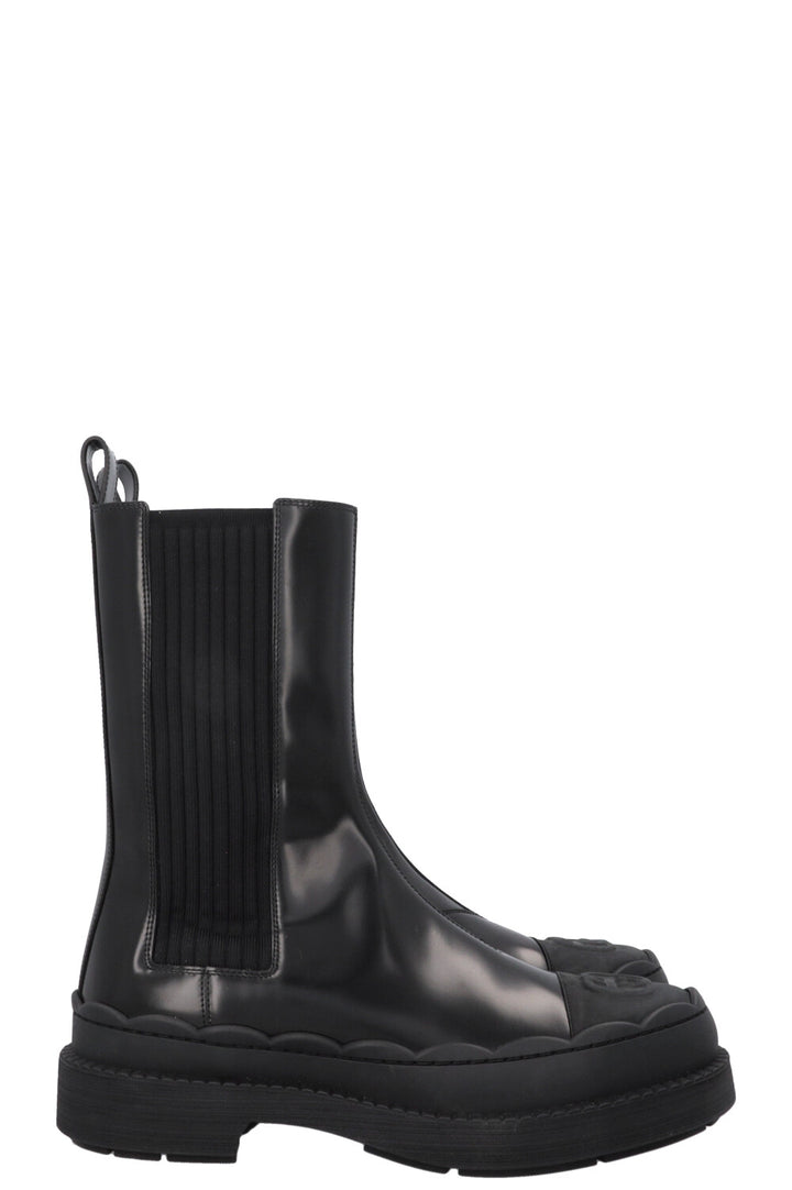 GUCCI Interlocking G Ankle Sock Boots Black