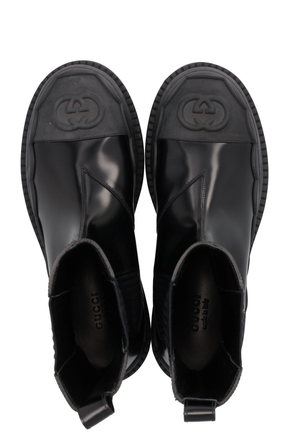 GUCCI Interlocking G Ankle Sock Boots Black