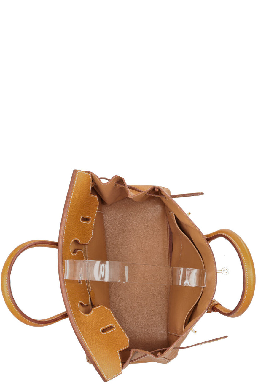 HERMÈS Birkin 35 Retourne Vache Ardennes Or