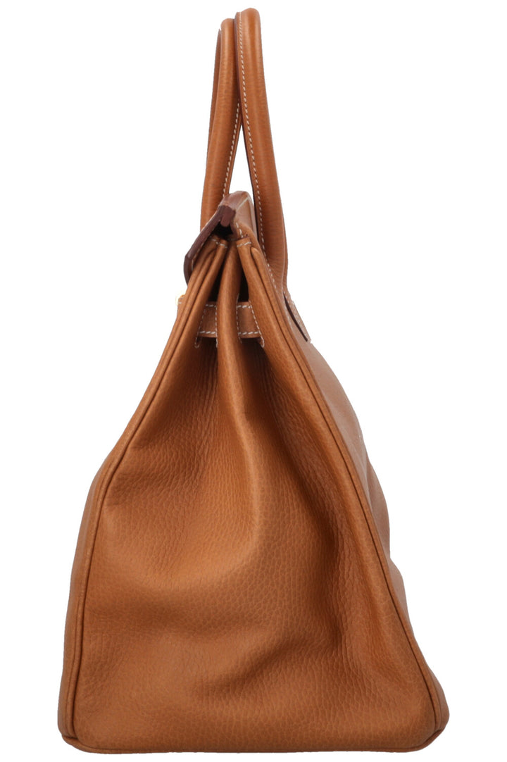 HERMÈS Birkin 35 Retourne Vache Ardennes Or