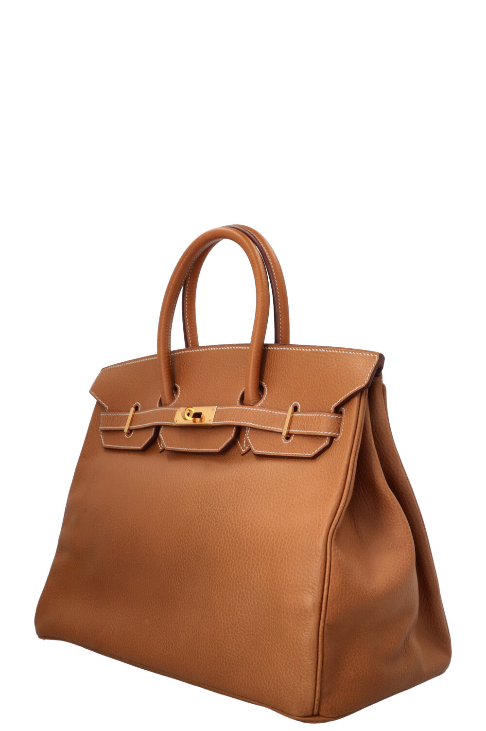 HERMÈS Birkin 35 Retourne Vache Ardennes Or