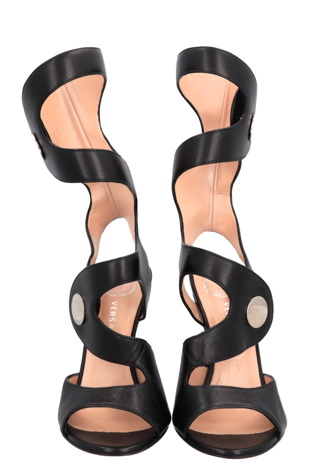 VERSACE Ankle Cuff Heels Black