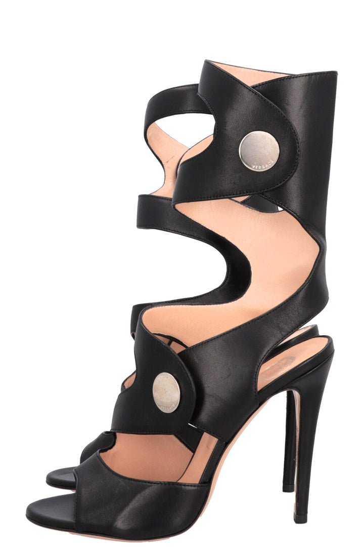 VERSACE Ankle Cuff Heels Black