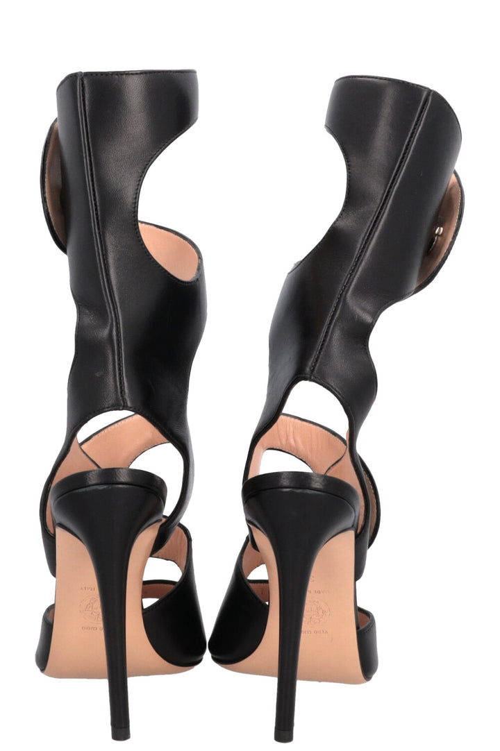 VERSACE Ankle Cuff Heels Black