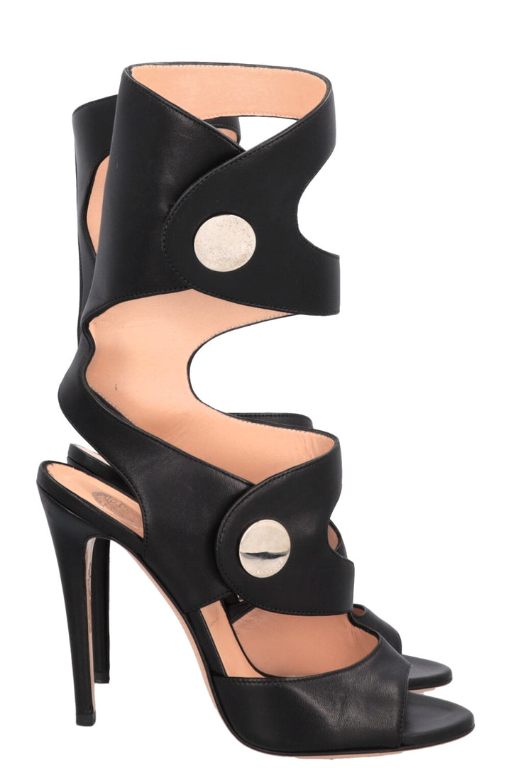 VERSACE Ankle Cuff Heels Black