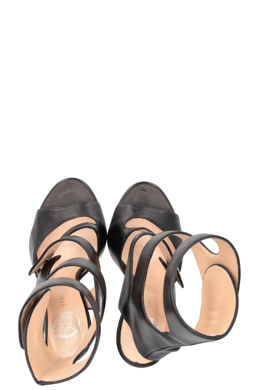 VERSACE Ankle Cuff Heels Black