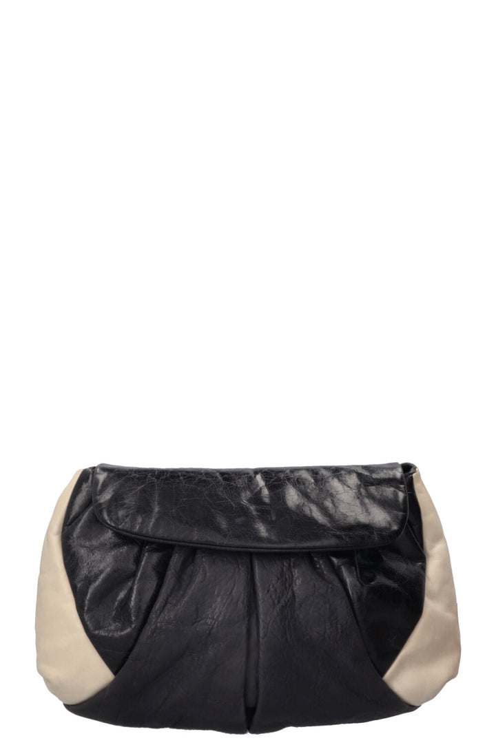 MIU MIU Clutch Leather Navy Ivory