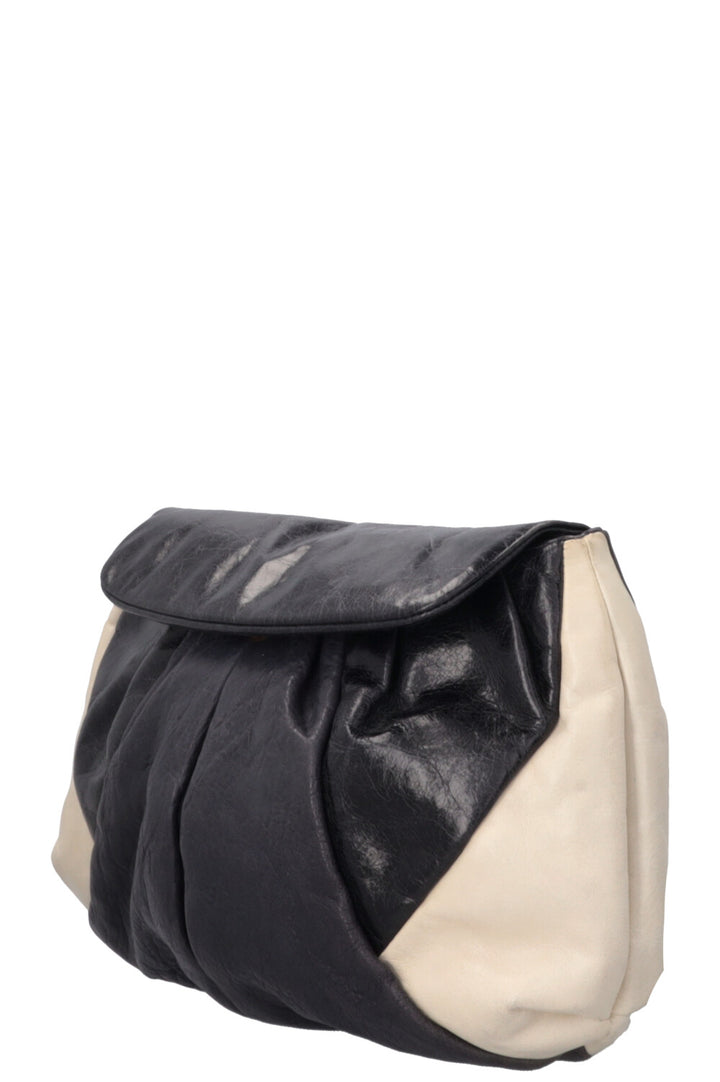 MIU MIU Clutch Leather Navy Ivory