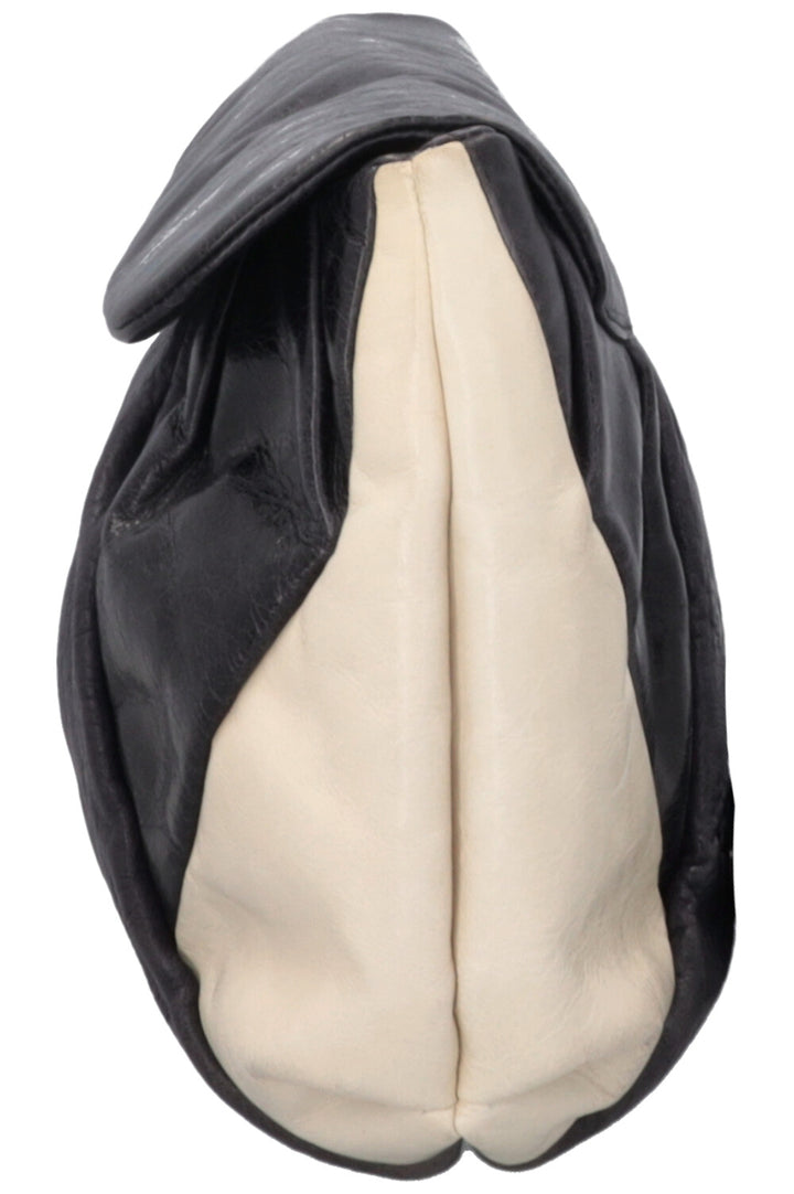 MIU MIU Clutch Leather Navy Ivory