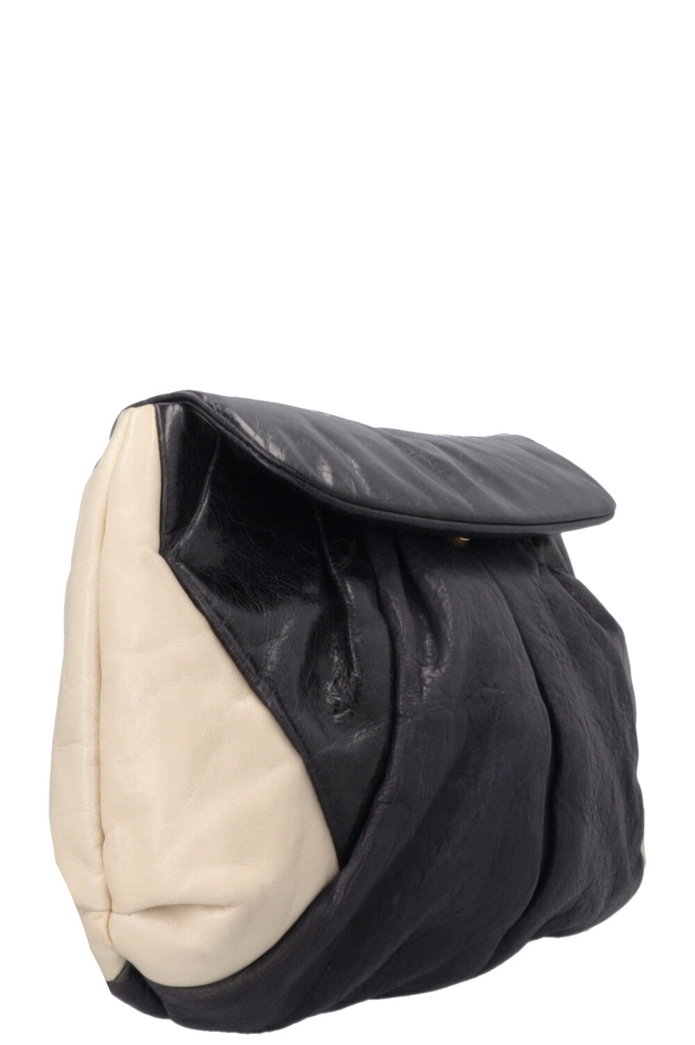 MIU MIU Clutch Leather Navy Ivory