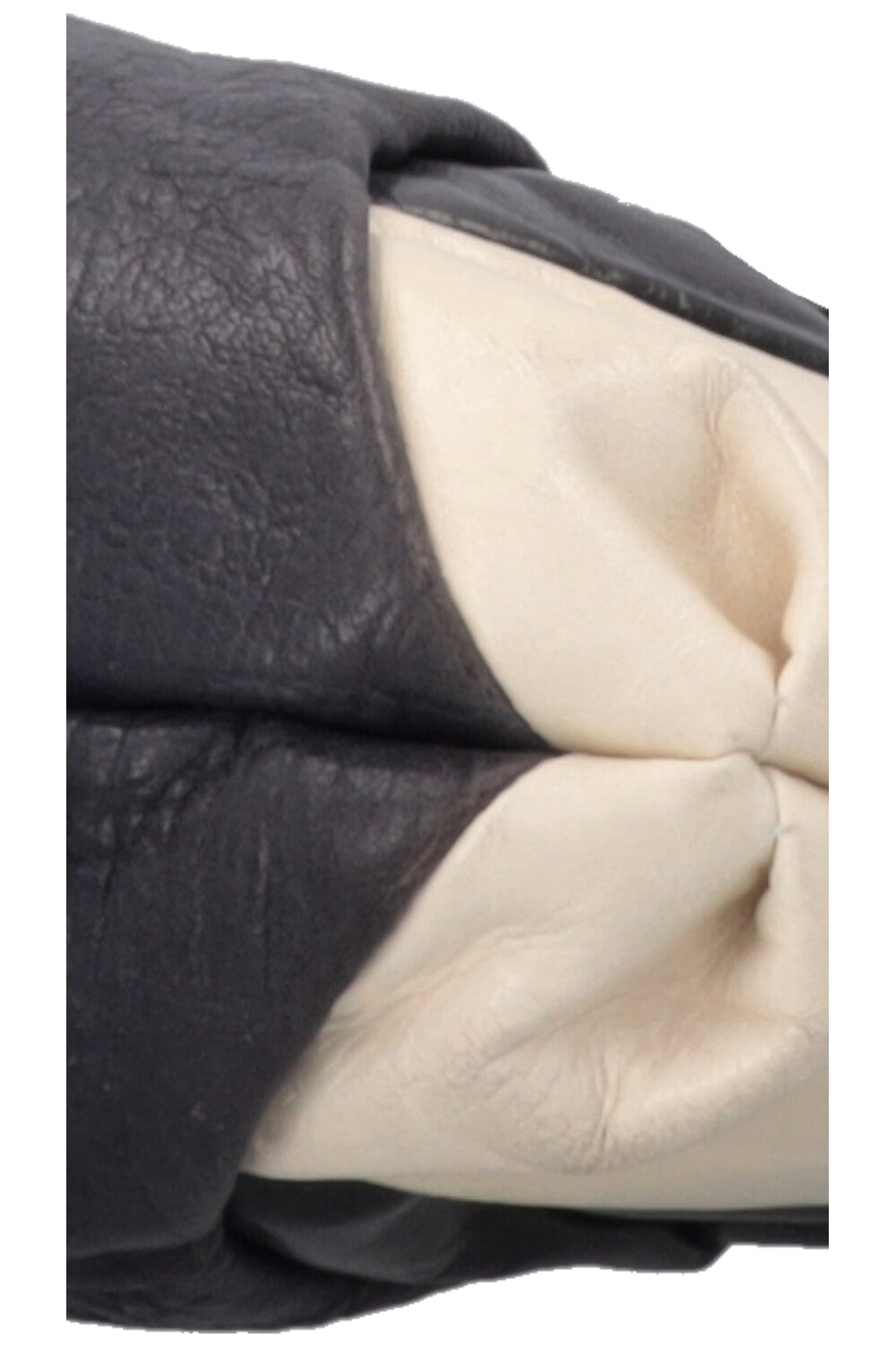 MIU MIU Clutch Leather Navy Ivory