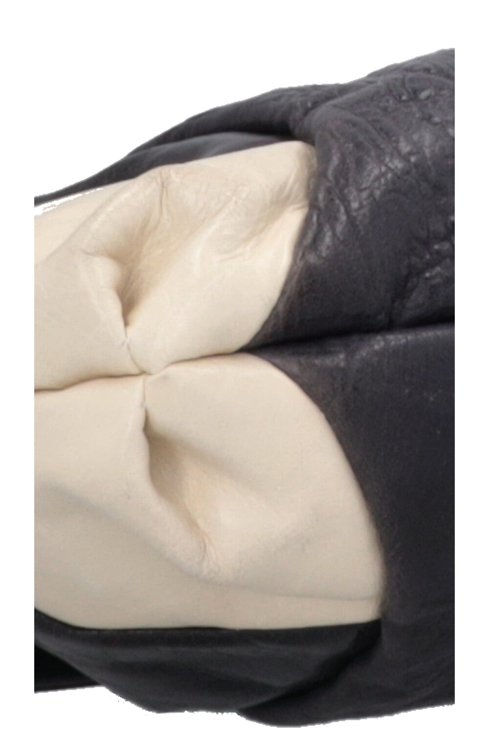 MIU MIU Clutch Leather Navy Ivory