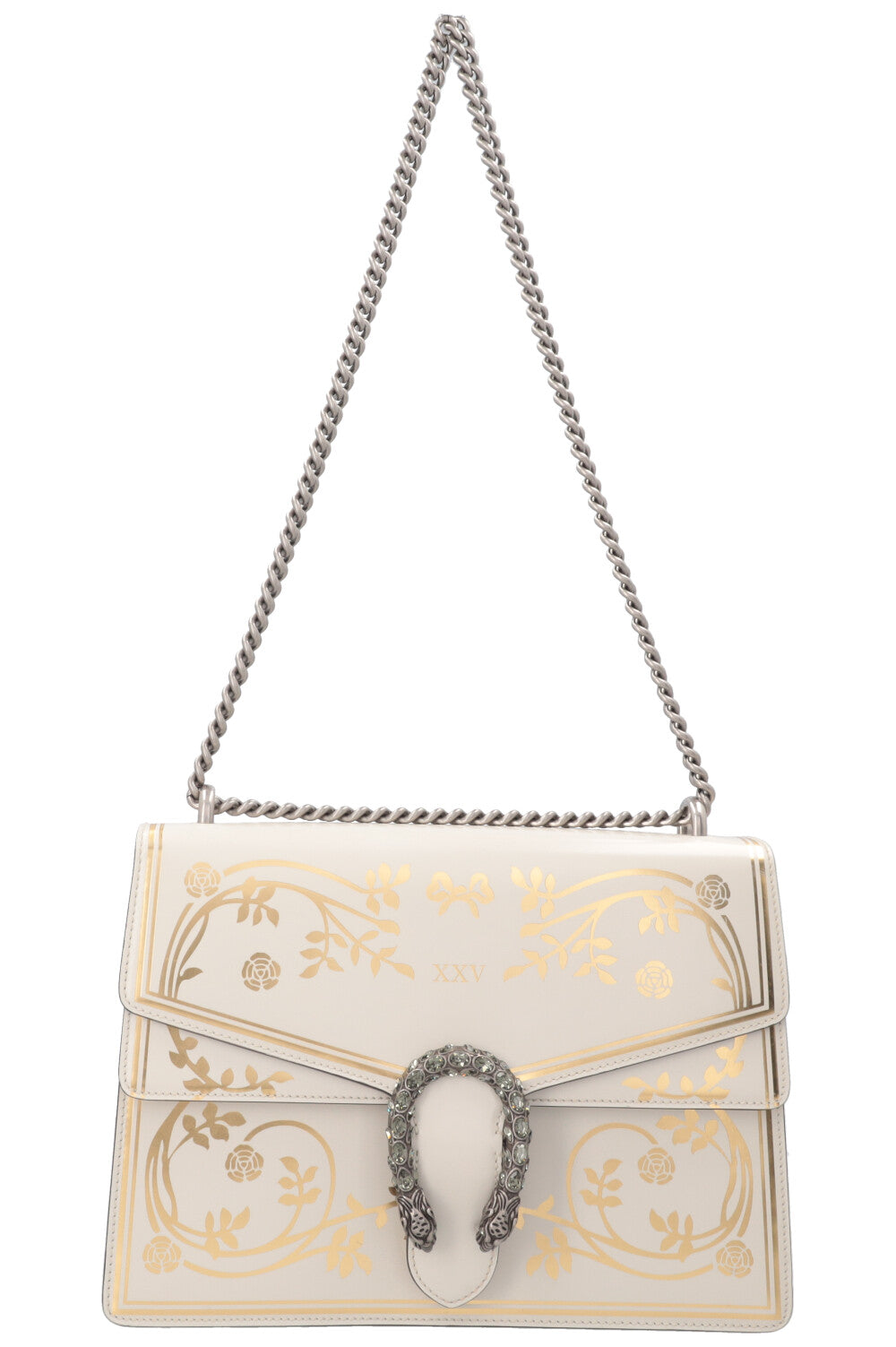 GUCCI Garden Dionysus Bag Medium White Gold
