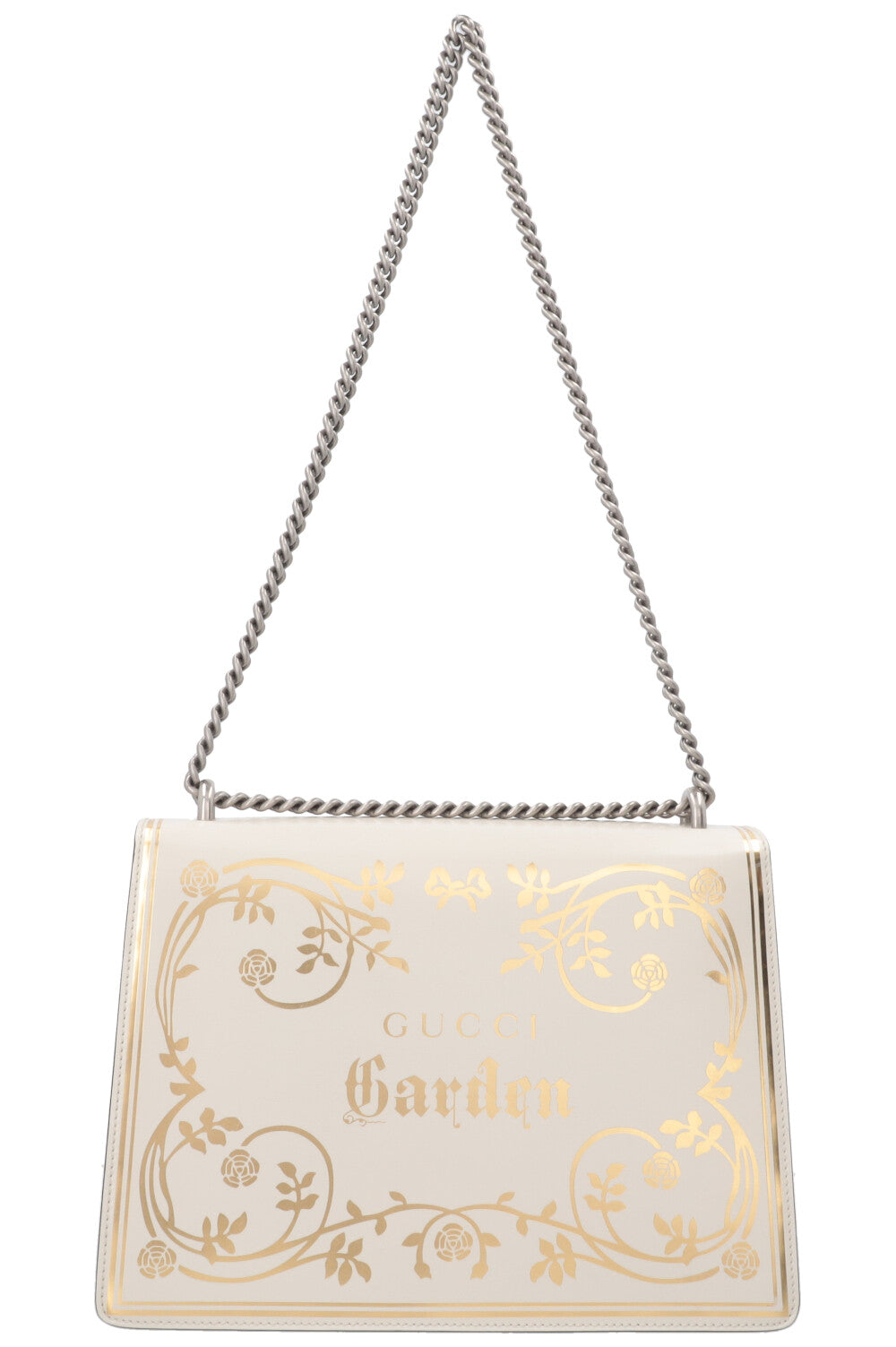GUCCI Garden Dionysus Bag Medium White Gold