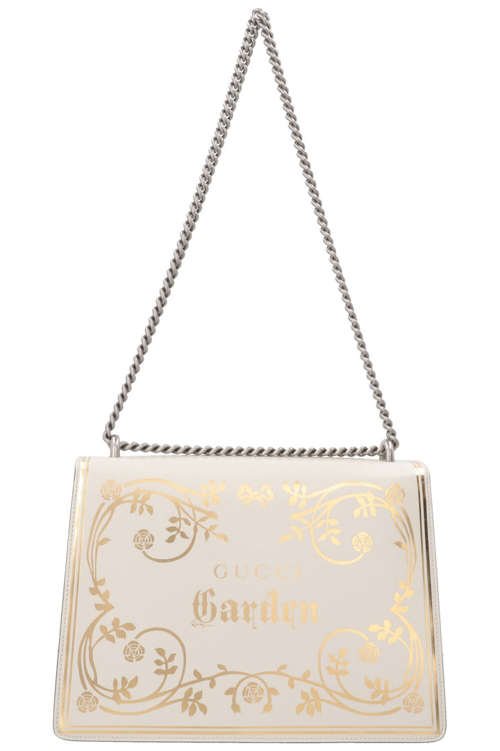 GUCCI Garden Dionysus Bag Medium White Gold